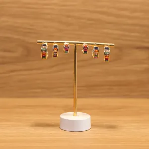 TRIO DE ARGOLINHA ZIRC COLORIDAS