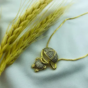 COLAR COM PING MENINO COM ZIRCÔNIAS CRAVEJADA CRISTAL