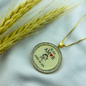 COLAR MANDALA FILHOS COM ZIRC CRISTAL