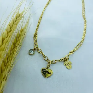 COLAR FILHO(A) ELOS CARTIER DUPLO
