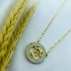 COLAR MANDALA MENINA ZIRCONIAS CRISTAL