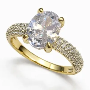 ANEL SOLITARIO CRAVEJADO