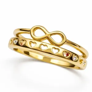 ANEL DUPLO SIMBOLO INFINTO