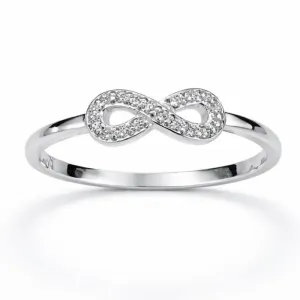 Anel em Prata 925 Infinito com Zircônias