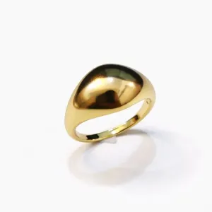 Anel Orgânico Abaloado Dourado