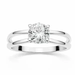 Anel Solitário em Prata 925