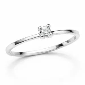 ANEL SOLITARIO PRATA 925