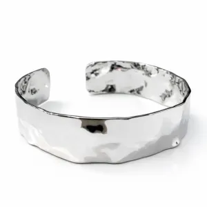 Bracelete Martelado Ródio