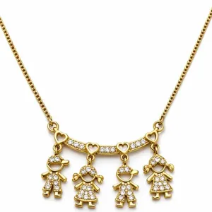 Colar Família com 4 Filhos