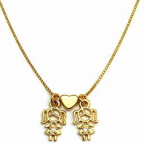 Colar Filhas com Coração