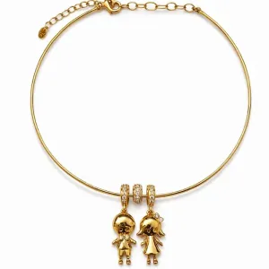 Colar Filhos no Aro com Zircônias  Casal