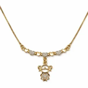 Colar Menina com Corações