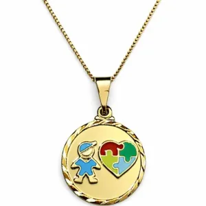 Colar Menino com Símbolo do Autismo  Diva Exclusiva