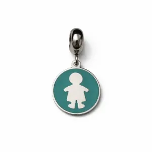 Pingente Berloque Menino em Aço