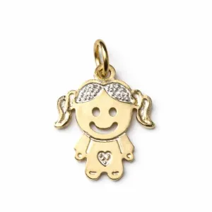 Pingente filha delicada com zircônias