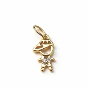 Pingente Menino com Zircônia Delicado