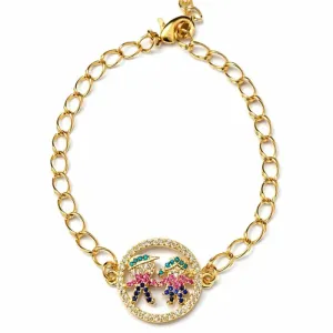 Pulseira Filhos Cravejada  Menino e Menina