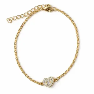 Pulseira Coração Cravejado