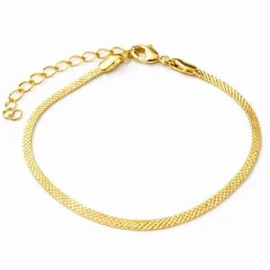 Pulseira Malha Italiana Dourada