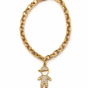 Pulseira Menino Cravejado com Boné