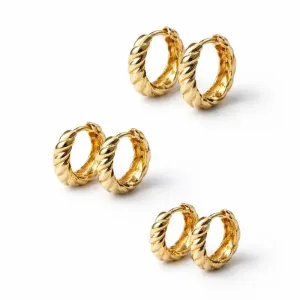 TRIO DE ARGOLA TORCIDA