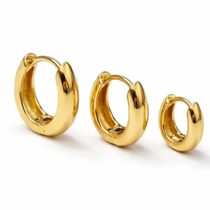 Trio de Argolinhas Oval Lisas