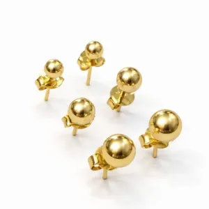 TRIO DE BOLINHAS DOURADAS