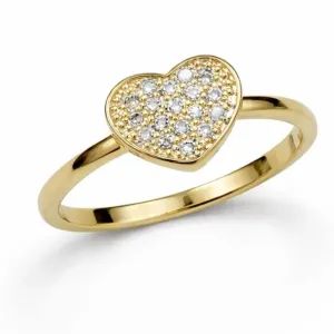 Anel Infantil Coração Cravejado