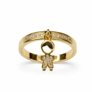 Anel Menino com Zircônias