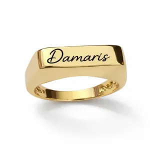 Anel Personalizado Dourado.