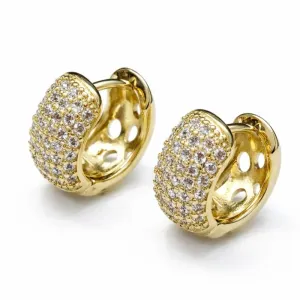 Argola Grossa Cravejada com Zircônias..