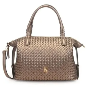 Bolsa Baú Grande Tressê Prata Velho