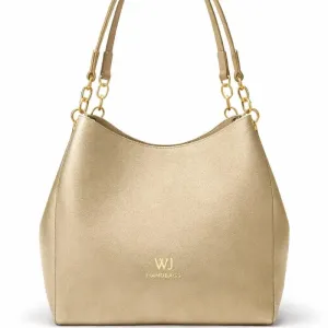 Bolsa Hobo Grande WJ Dourada