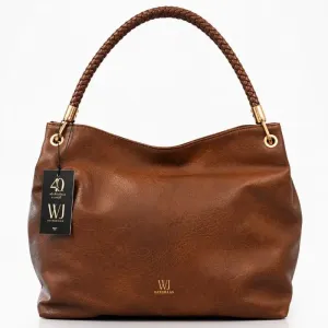 Bolsa Hobo Grande WJ Marrom