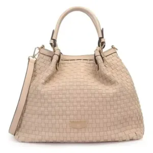 Bolsa Satchel Grande Grease Bege
