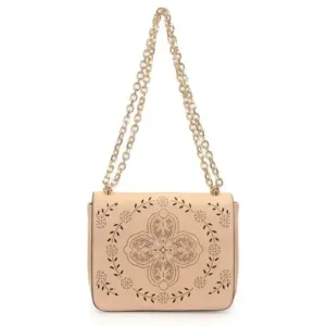 Bolsa Transversal Média Laser com Corrente WJ Nude.