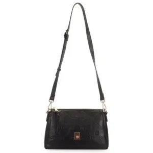 Bolsa Transversal Média Monograma Relevo WJ Preta