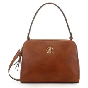 Bolsa Transversal Média WJ Marrom Caramelo