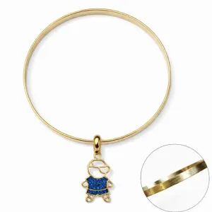 Bracelete com Pingente de Menino  Dourado