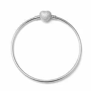 Bracelete em Prata 925 com Coração Cravejado