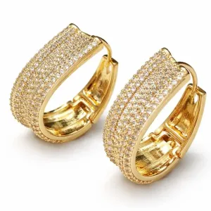 Brinco Argola Grande Cravejada.