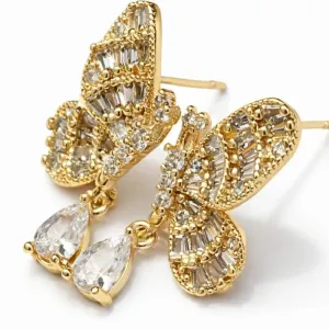 Brinco Borboleta com Zircônias