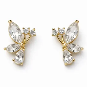 Brinco Borboleta com Zircônias.