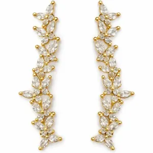 Brinco Ear Cuff Borboletas com Zircônias.