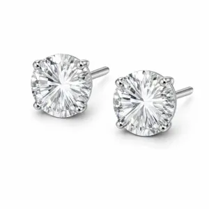 Brinco Ponto de Luz Grande 8mm em Prata 925.