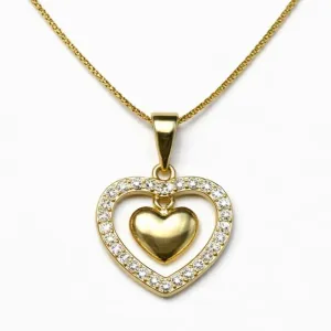 Colar Coração Duplo Cravejado