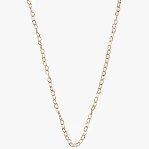 Colar Longo 70cm com Elos em Formato de Coração.