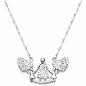 Colar Mãe e Filhas em Ródio Branco