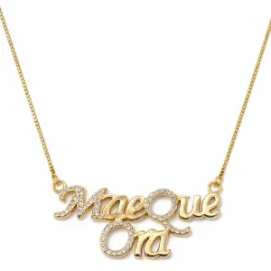 Colar Mãe Que Ora Cravejado.