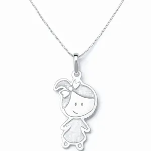 Colar Menina Delicada em Prata 925.